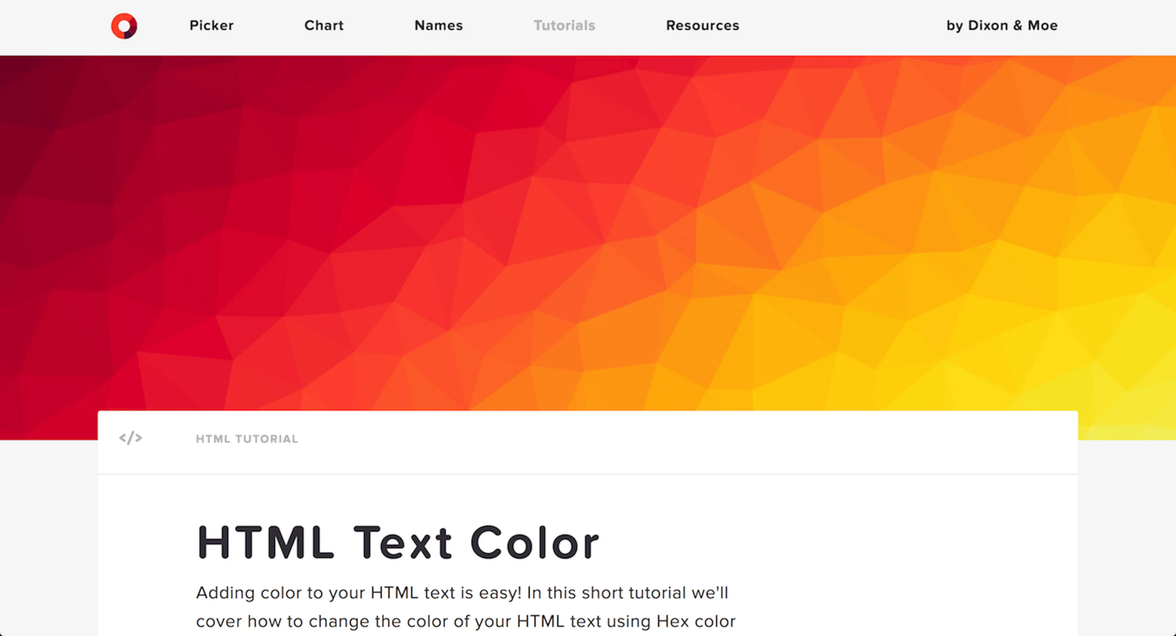 HTML Color Codes